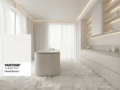 «Облачный танцор» (Cloud Dancer) — цвет 2026 года: тренды Pantone в интерьере